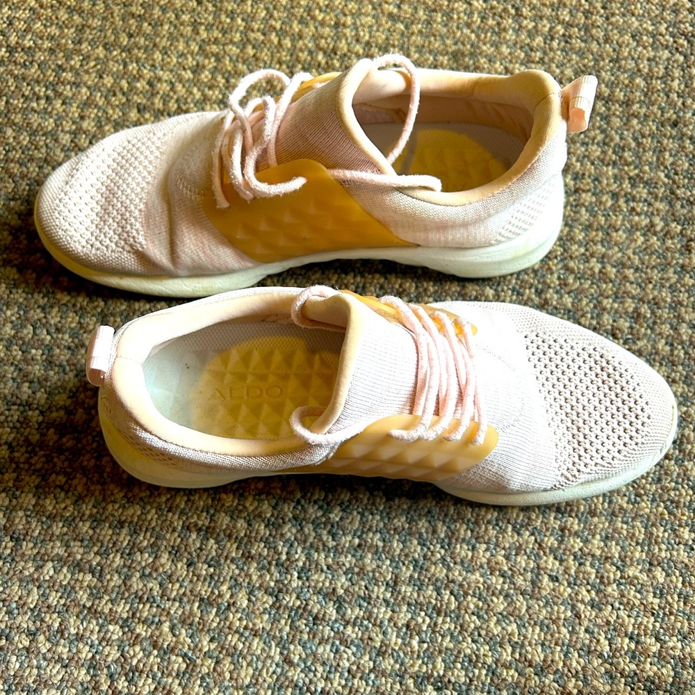 Aldo rose gold sneakers